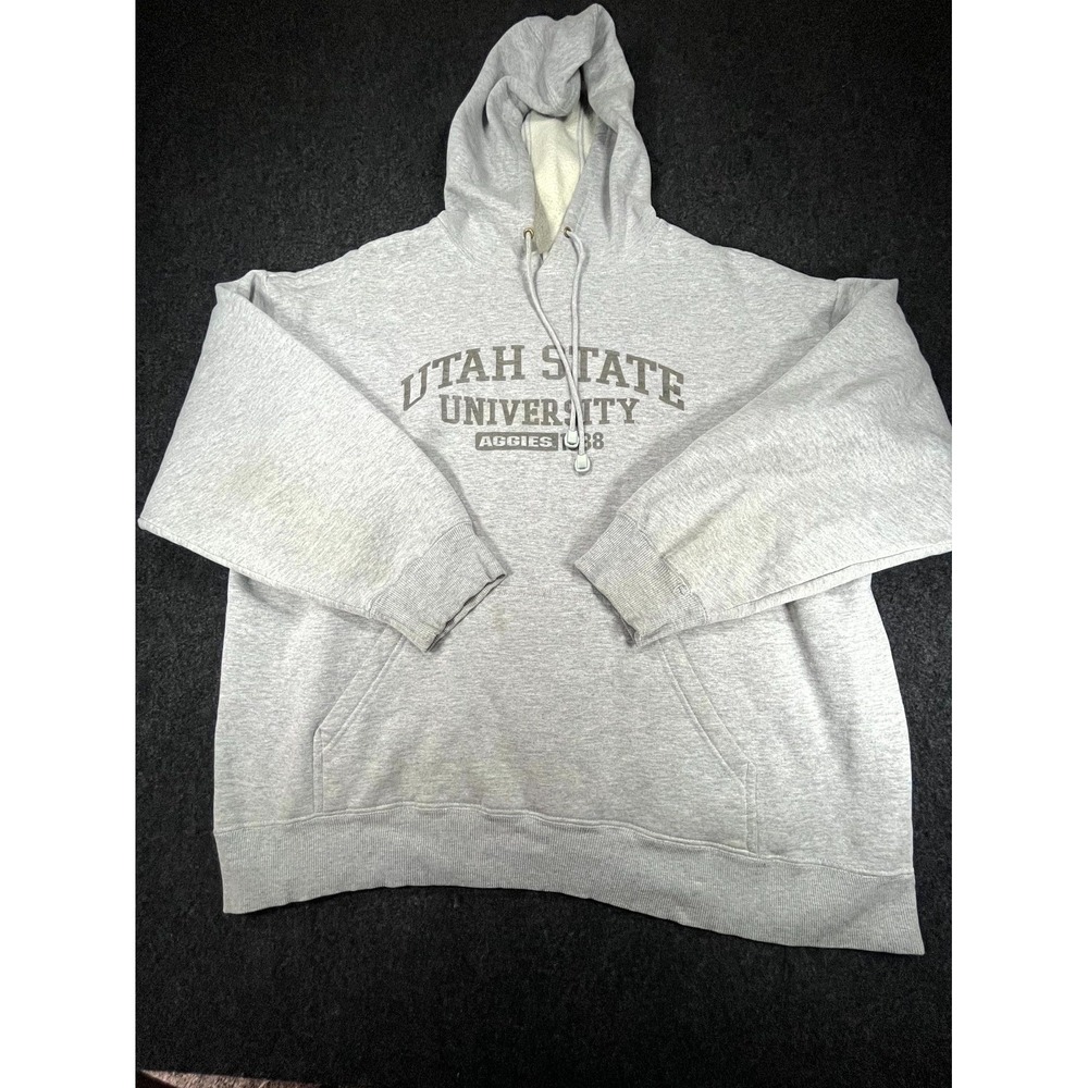 Utah State Aggies 1888 Hoodie Mens 2XL Gray J America NCAA Football University